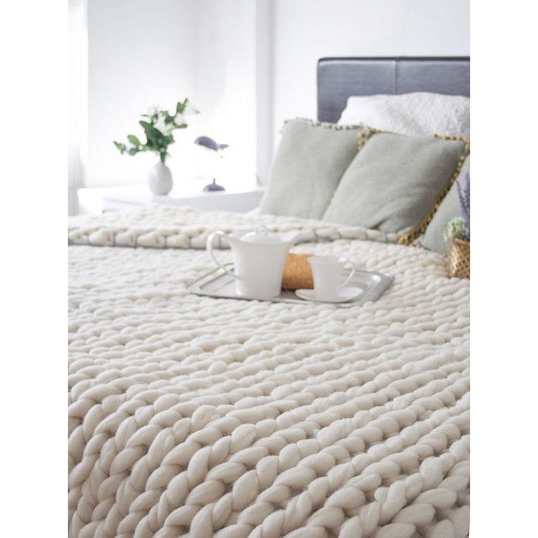 Nordic Thick Wool Hand-woven Blanket