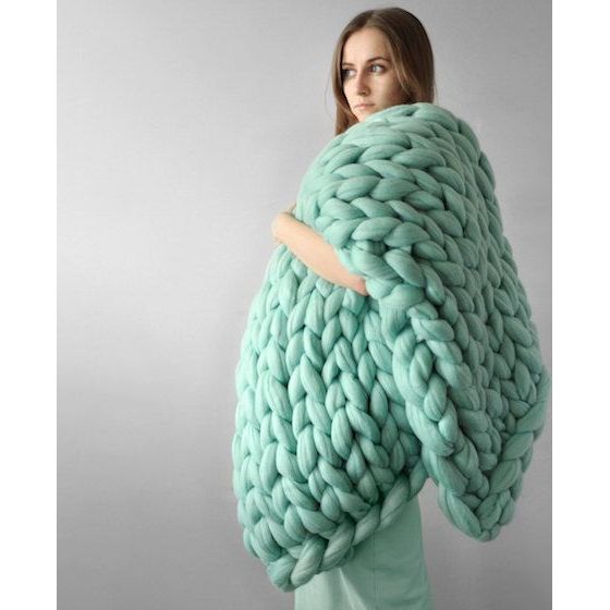 Nordic Thick Wool Hand-woven Blanket