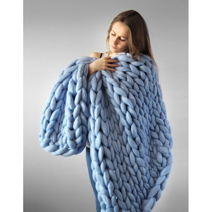 Nordic Thick Wool Hand-woven Blanket