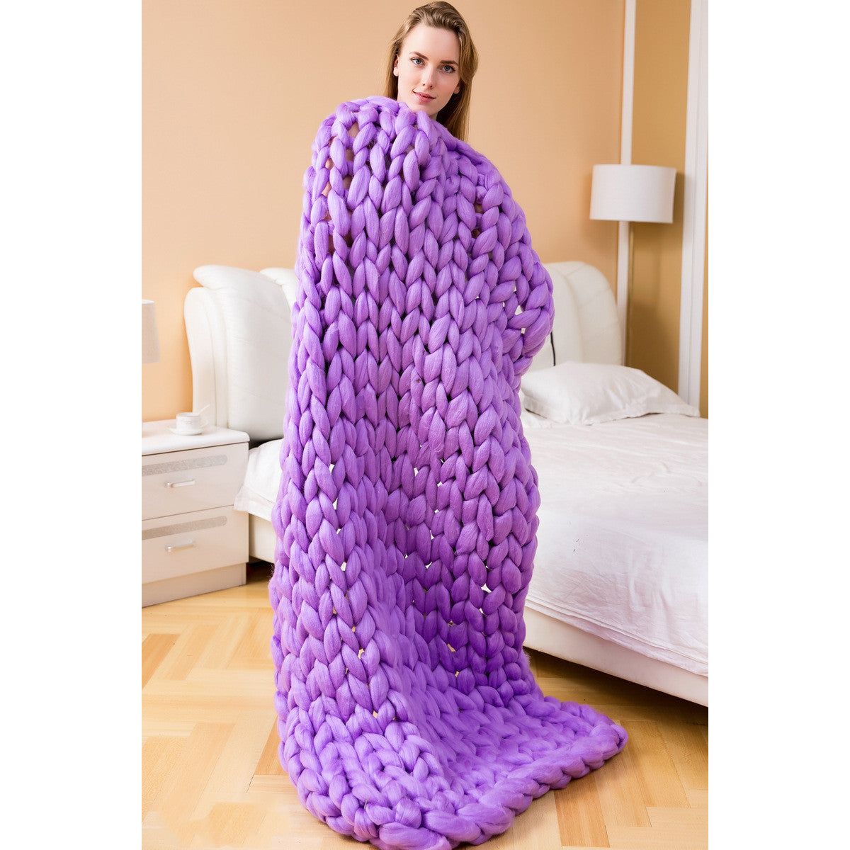 Nordic Thick Wool Hand-woven Blanket