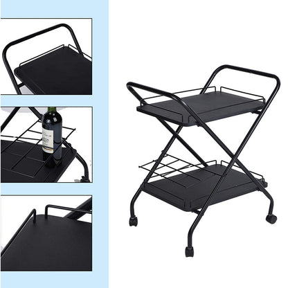 2-Tier Rolling Utility Cart