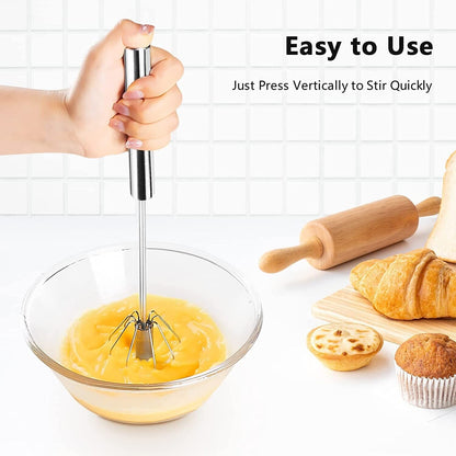 Semi-Automatic Stainless Steel  Mixer Whisk