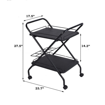 2-Tier Rolling Utility Cart