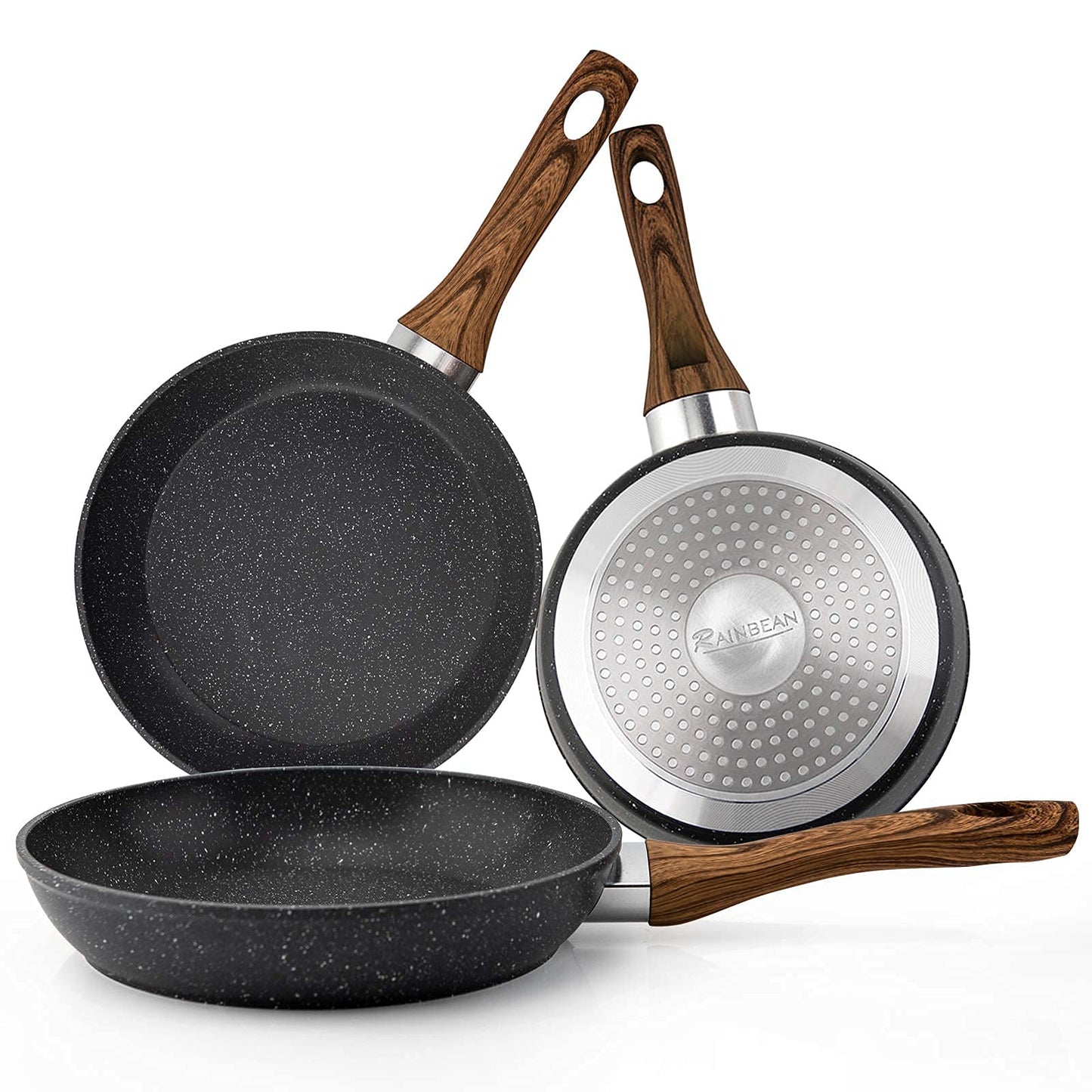 Frying Pan Set 3-Piece Nonstick Cookware Set