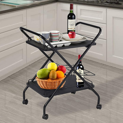 2-Tier Rolling Utility Cart