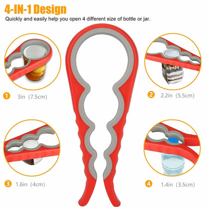 4 In 1 Quick Lid Bottle Cap Grip Twister Remover