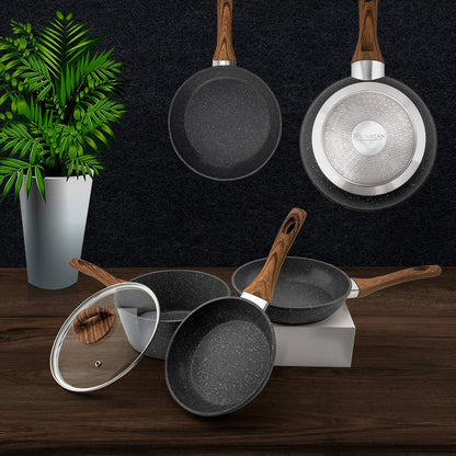 Frying Pan Set 3-Piece Nonstick Cookware Set