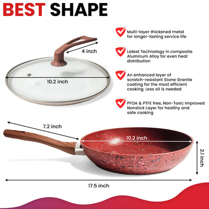 10 Inch Frying Pan With Special Lid -