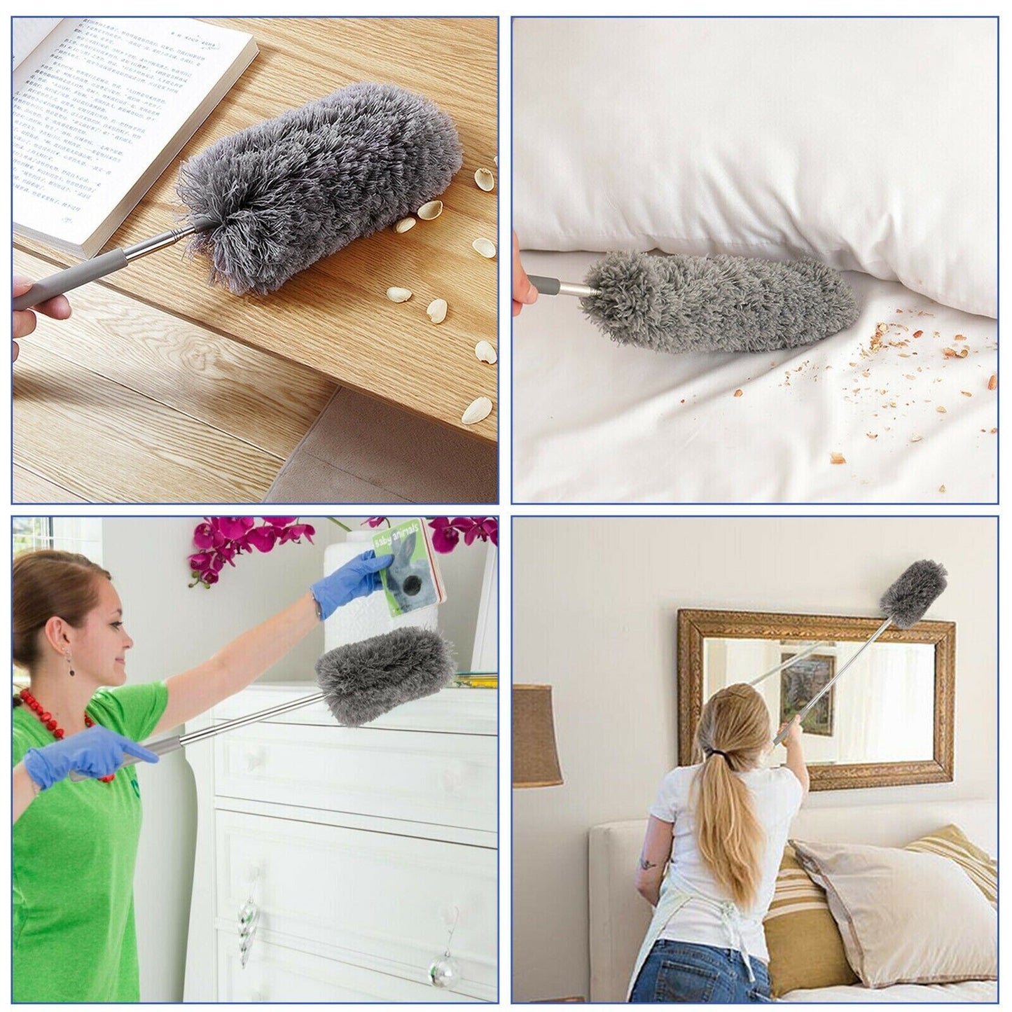 Adjustable Soft Microfiber Feather Duster Dusting