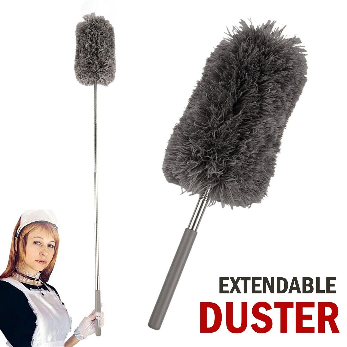 Adjustable Soft Microfiber Feather Duster Dusting